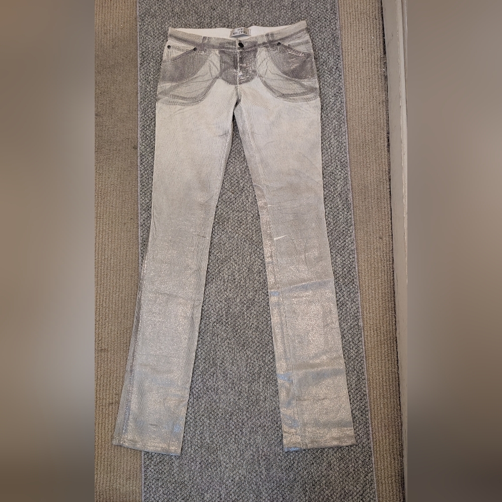 Anna Molinari Silver Straight Leg Jeans
